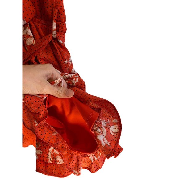 One Clothing Los Angeles Red White Floral Romper Women's XS - Picture 10 of 13